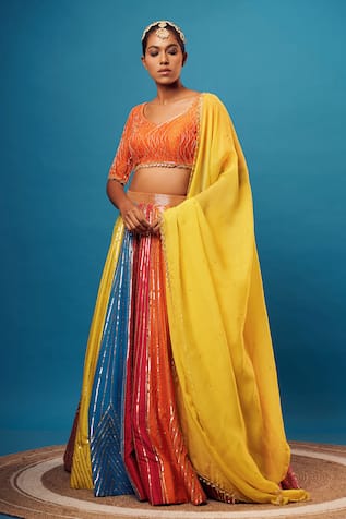 Harshita Singhvi Hand Embroidered Lehenga Set 