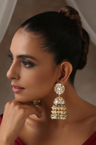 Swabhimann Polki Embellished Jhumkas 