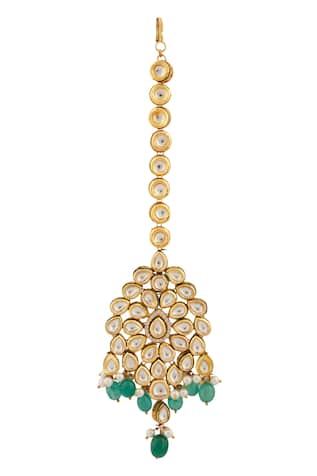 Kundan and Bead Maangtikka 
