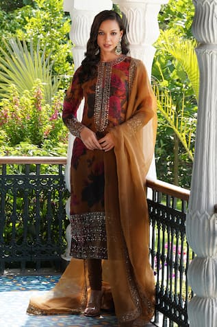 Astha Narang Floral Print Kurta Churidar Set 