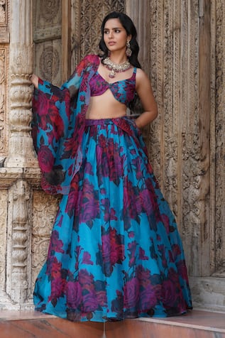 Astha Narang Floral Print Lehenga Set 