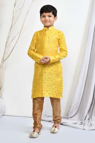 Petite Pomme Woven Brocade Kurta Set 