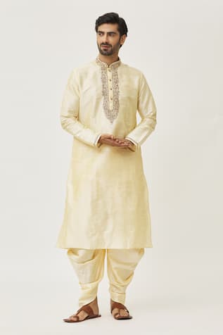 Cuff Thread Embroidered Kurta & Dhoti Pant Set 