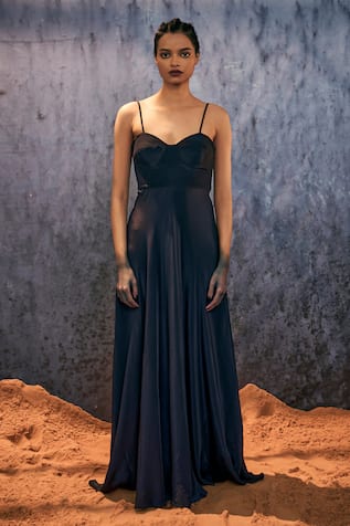 Amka Kayak Plain Maxi Dress 