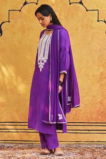 Weaver Story Tilla Hand Embroidered Kurta Set 