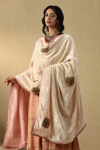 Weaver Story Zardozi Hand Embroidered Doshala 