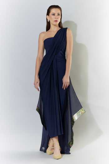 Cham Cham One-Shoulder Gathered Gown 
