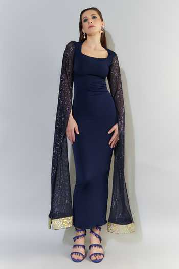 Cham Cham Pencil Fit Trail Sleeve Dress 