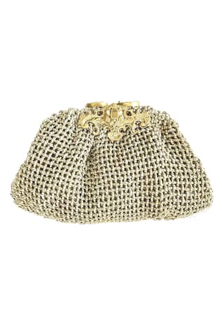 Bella Corded Aari Embroidered Clutch 