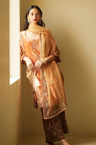 Sarang Kaur Bageecha Embroidered Dupatta 