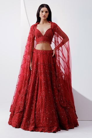 Istya Tonal Sequin Embroidered Bridal Lehenga Set 