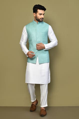 Geometric Pattern Nehru Jacket 