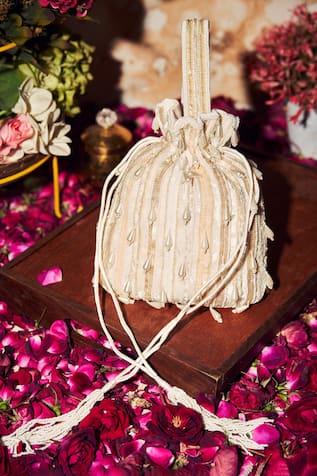 Rani Bead Drops Embellished Potli Bag 