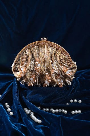 Nayaab By Sonia Blooms Bead Embroidered Potli 