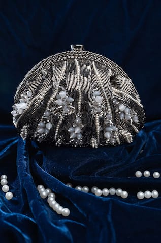 Nayaab By Sonia Blooms Cutdana Embroidered Potli 