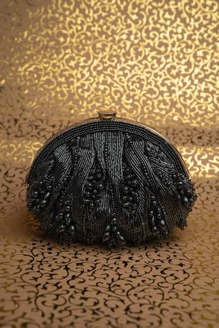 Bead Blooms Nightfall Embroidered Potli 