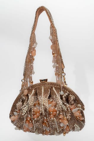 Nayaab By Sonia Bead Blooms Glimmer Embroidered Potli 