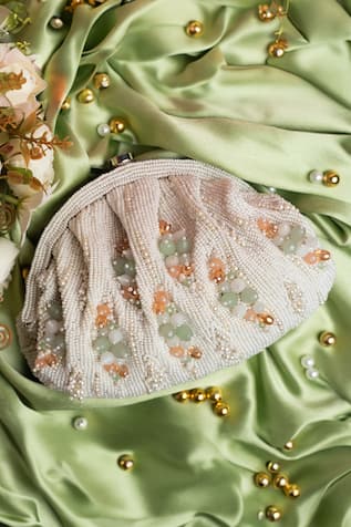 Nayaab By Sonia Bead Blooms Embroidered Potli 