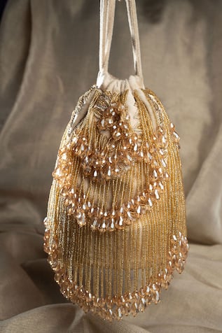 Nayaab By Sonia Pristine Raindrops Pearl Embellished Potli 