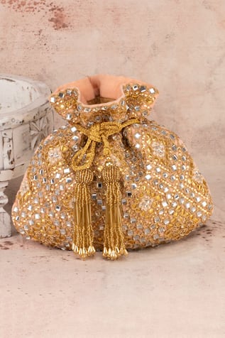 Nayaab By Sonia Royal Abla Mirror Work Potli 