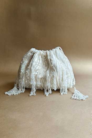 Plode Crystal Pearl Embellished Potli 