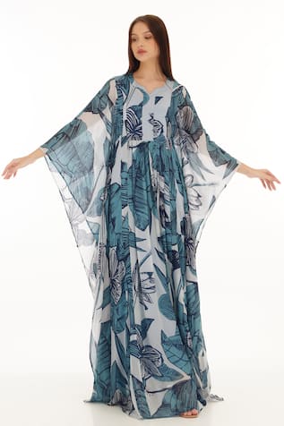 Leaf Print Kaftan 