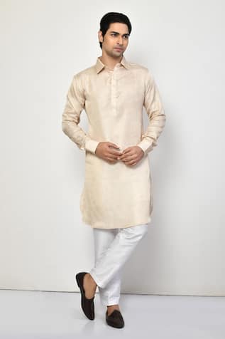Bloom Garden Print Pathani Kurta With Pant 