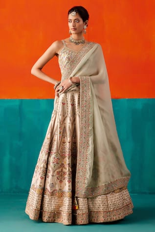 Aman Takyar Hand Embroidered Bridal Lehenga Set 