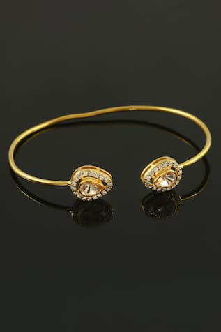 Stone Studded Drop Pattern Bangle 