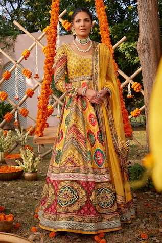 Kalista Adhaya Printed Anarkali With Dupatta