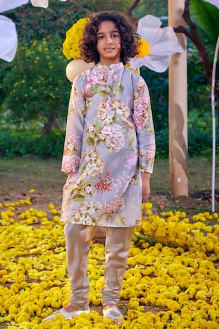 Kalista Viraj Floral Pattern Kurta & Churidar Set 