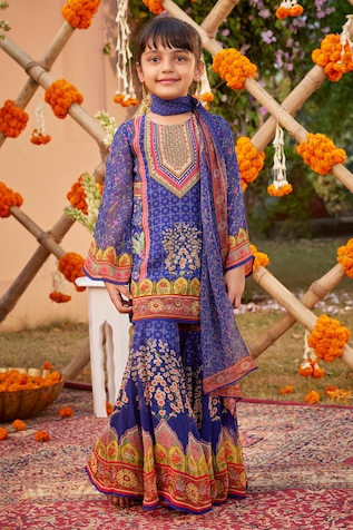 Kalista Sahiba Sequin & Bead Work Kurta & Sharara Set