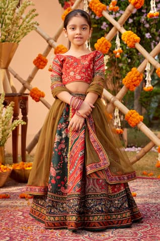 Kalista Ahilya Floral Print Lehenga Set 