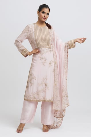 Anamika Khanna Yellow Hand Embroidered Kurta Set – Pia Ka Ghar