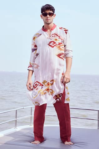 Nirmooha Patola Print Kurta & Pant Set 