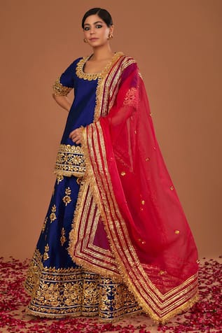 Preeti S Kapoor Embroidered Short Kurta Sharara Set 