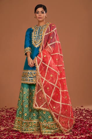 Preeti S Kapoor Embroidered Kurta Sharara Set 