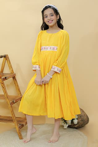 Kalp Sunny Twirl Embroidered Dress 