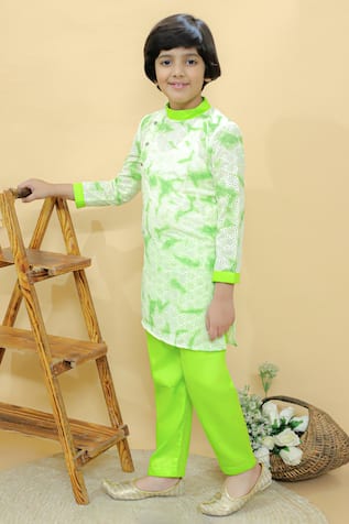 Kalp Tanay Tie Dye Pattern Kurta Set 