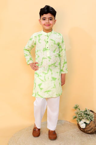 Kalp Emerald Elegance Attire Tie Dye Kurta Set 