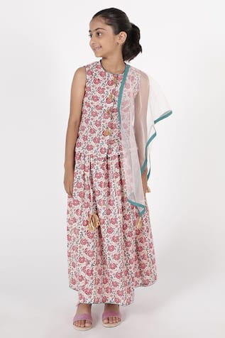 A Little Fable Samode Hand Block Print Lehenga Set 