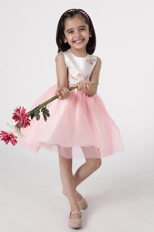 A Little Fable Butterfly Embroidered Dress 