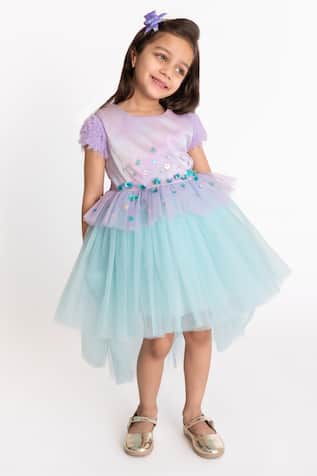 A Little Fable Sequin Hand Embroidered Dress 