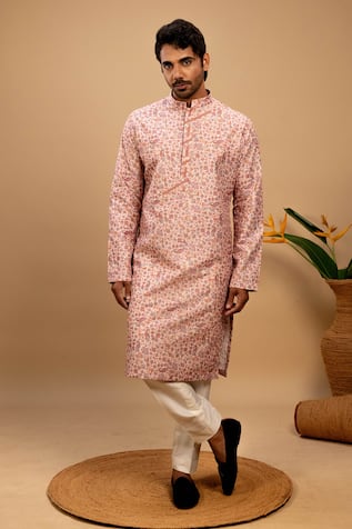 Agape Floral Blossom Print Kurta With Pant 