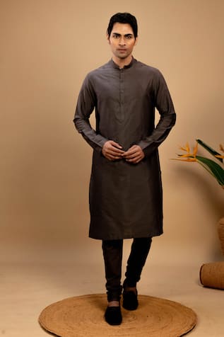 Agape Cotton Silk Kurta With Churidar 