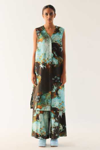 Til Florid Hand Painted Tunic & Trouser Set 