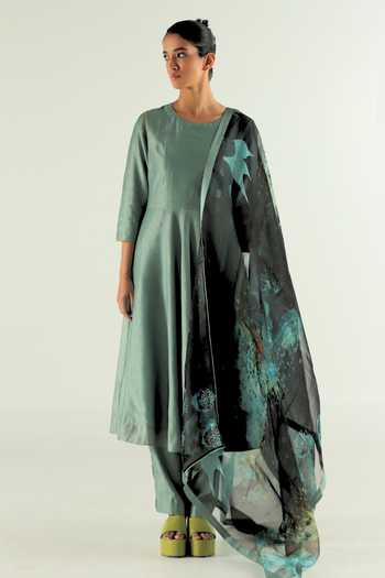 Til Silk Chanderi Anarkali & Pant Set 