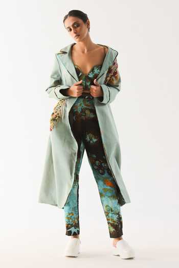 Til Impasto Embroidered Trench Jacket 
