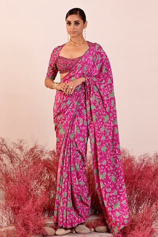 Baise Gaba Florina Floral Embroidered Saree 