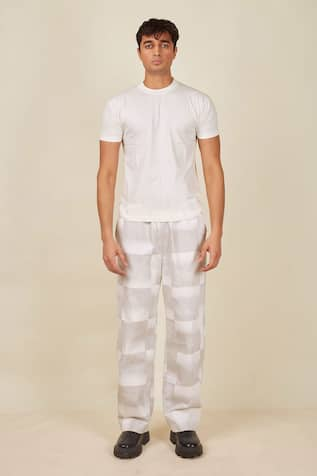 BANANA labs Graded Block Print Pant & T-Shirt Set 